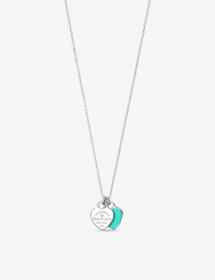 TIFFANY & CO: Return to Tiffany sterling-silver and enamel pendant necklace