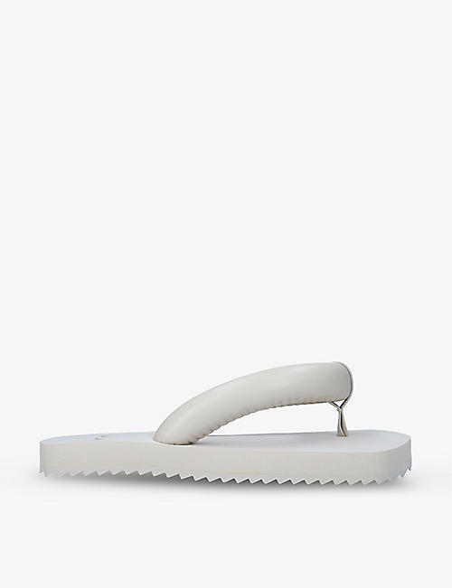 YUME YUME: Suki logo-embossed vegan-leather sandals