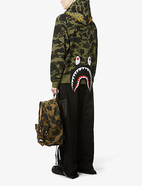 BAPE A Bathing Ape Camouflage Shark Head Tote Shopping Bag Casual Shoulder Bag 