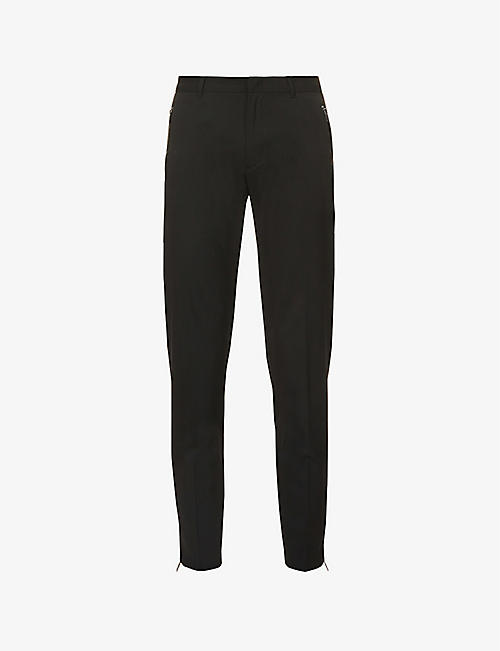 EMPORIO ARMANI: Slim-fit tapered stretch-wool trousers