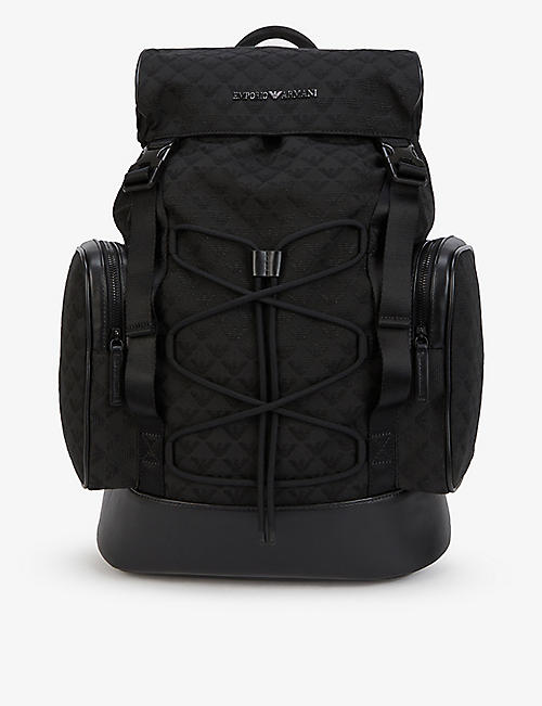 EMPORIO ARMANI: Hike cotton-blend backpack