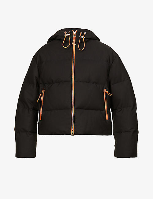 LOEWE: Quilted hooded cotton-down jacket