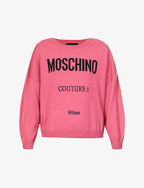 MOSCHINO: Branded cotton-jersey sweatshirt