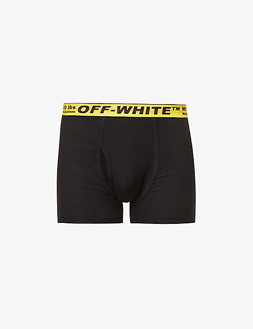 OFF-WHITE C/O VIRGIL ABLOH: Pack of three Classic Industrial fitted stretch-cotton boxers