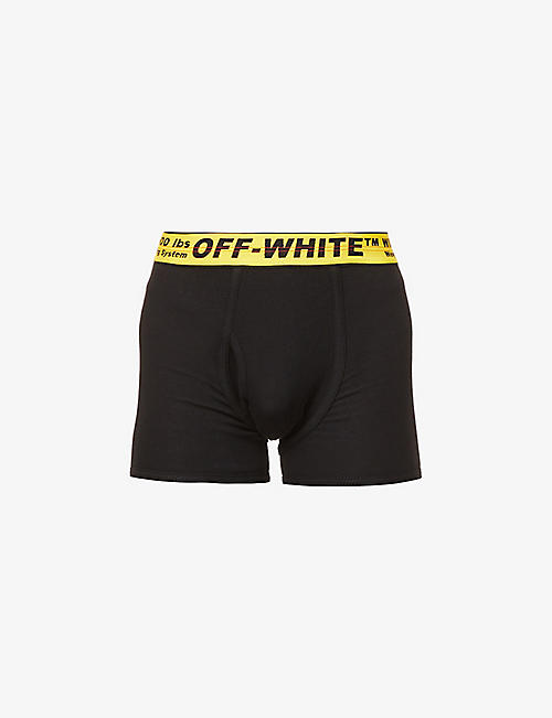 OFF-WHITE C/O VIRGIL ABLOH: Industrial logo-waistband slim-fit stretch-cotton boxer briefs
