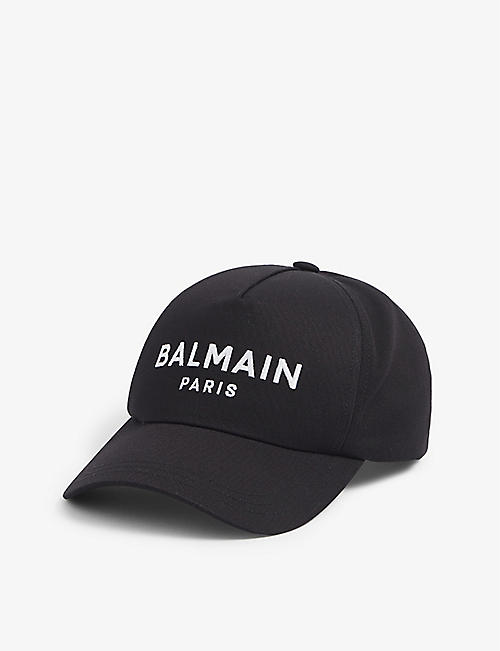 BALMAIN: Logo-embroidered cotton-blend cap