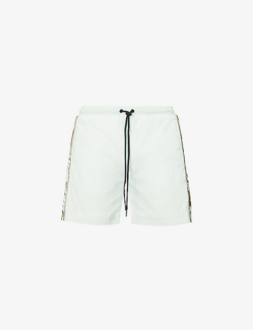OFF-WHITE C/O VIRGIL ABLOH：徽标印花标准版型游泳短裤