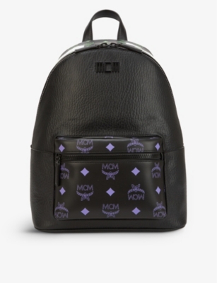 MCM Splash logo print faux leather backpack Selfridges