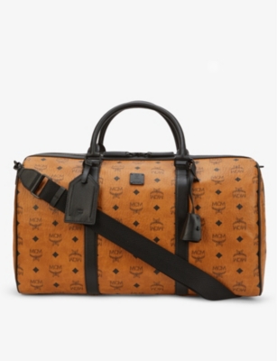 Mcm Weekender Logo-print Coated-canvas Duffel Bag In Brown | ModeSens