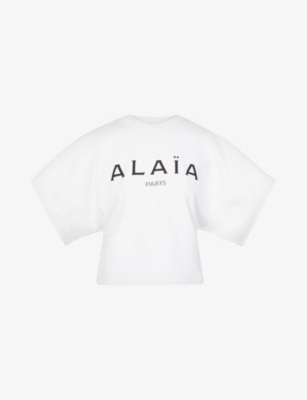 ALAIA - Logo-print cotton-jersey T-shirt | Selfridges.com