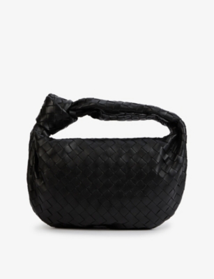 Bottega Veneta Teen Jodie Metallic Intrecciato Top-Handle Bag