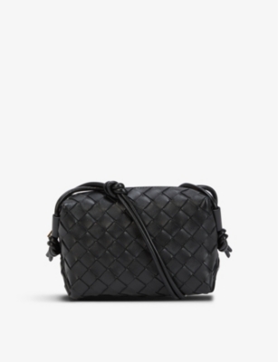 BOTTEGA VENETA: Loop mini Intrecciato leather cross-body bag