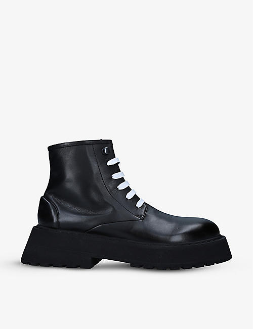 MARSELL: Micarro lace-up leather ankle boots