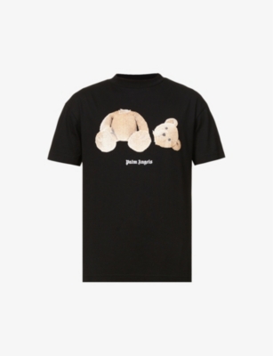 PALM ANGELS - Bear-print branded cotton-jersey T-shirt