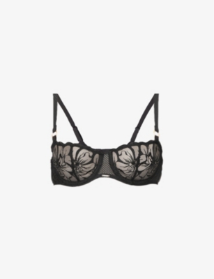 CHANTELLE - Fleurs Balconette stretch-mesh bra | Selfridges.com