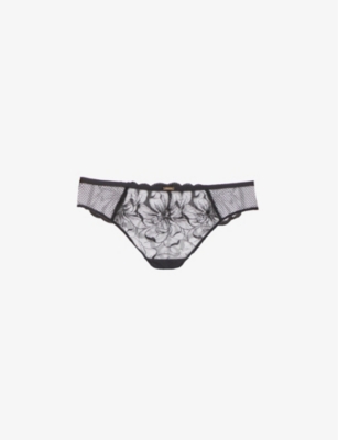 CHANTELLE - Orangerie floral-embellished underwired stretch-lace bra