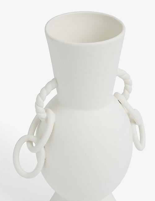 Italian Style Luxury Vase White Ceramic Beautiful Gift Approximately 37 Cm Tall. 