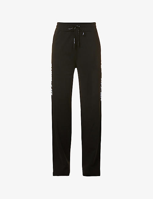 OFF-WHITE C/O VIRGIL ABLOH: Active relaxed-fit wide-leg stretch-jersey tracksuit trousers