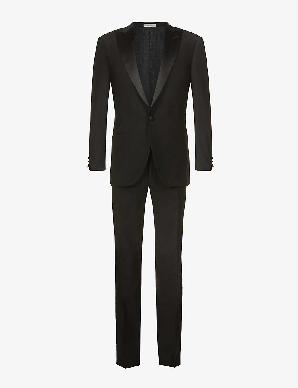 Single-breasted regular-fit wool tuxedo suit Selfridges & Co Men Clothing Suits 