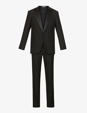 Men's Houndstooth Check Regular Fit Blazer Suits Peak Lapel Classic Tuxedos 