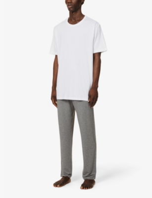 Hanro Relaxed-fit Straight-leg Stretch-woven Jogging Bottoms In Stone Melange
