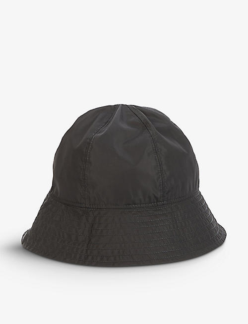 MONCLER: Logo-embroidered woven bucket hat
