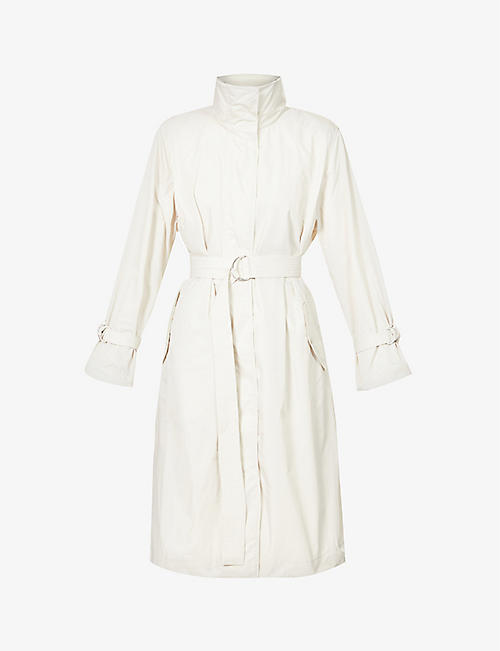 MONCLER: Tourgeville high-neck belted shell trench coat