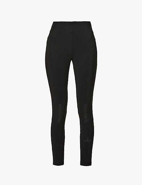MONCLER: Dotted high-rise stretch-jersey leggings