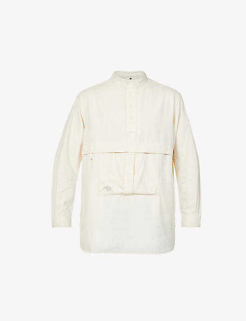SNOW PEAK: Takibi logo-embroidered cotton-blend shirt