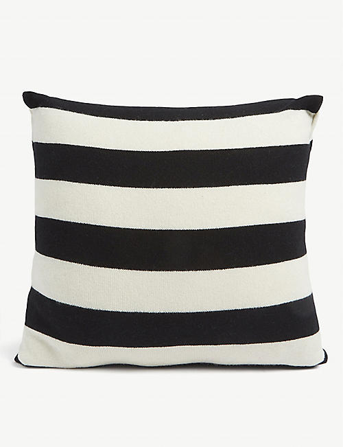 BELLA FREUD: Striped wool cushion 50cm x 50cm