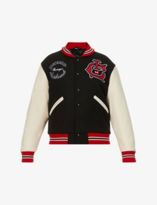 ICECREAM Skate Cone brand-embroidered woven varsity jacket