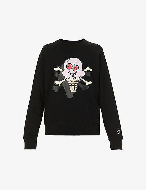 ICECREAM: Cones and Bones brand-print cotton-jersey sweatshirt