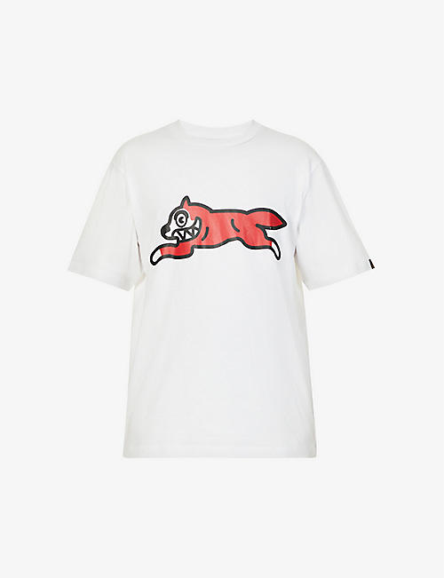 ICECREAM: Running Dog brand-print cotton-jersey T-shirt