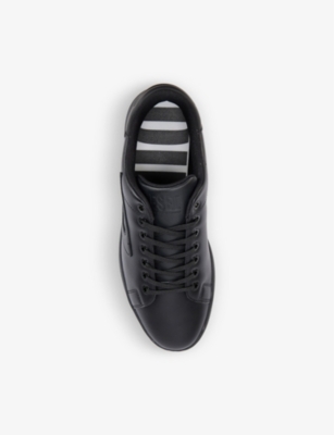 Shop Diesel Men's Black S Athene Low-top Leather Trainers