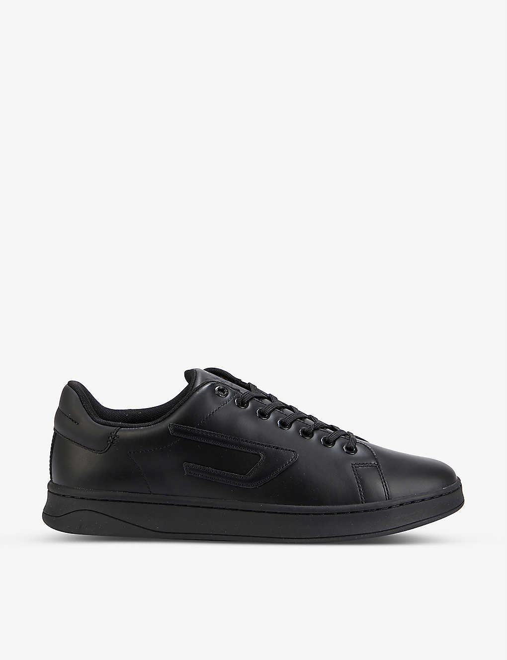 Shop Diesel Men's Black S Athene Low-top Leather Trainers