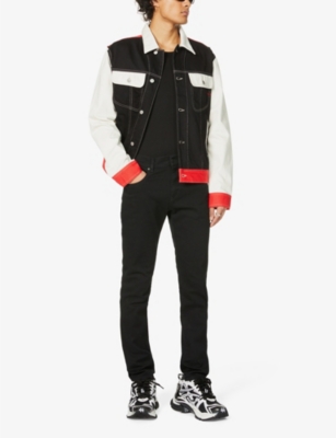 DIESEL MENS BLUE D-STRUKT SLIM STRETCH-DENIM JEANS