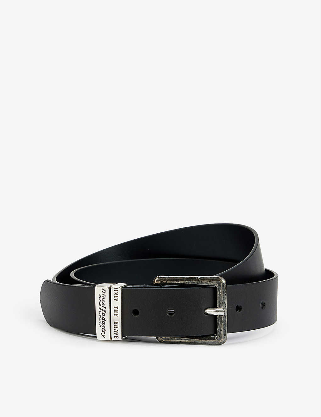 Shop Diesel Men's Black B-guarantee Leather Belt