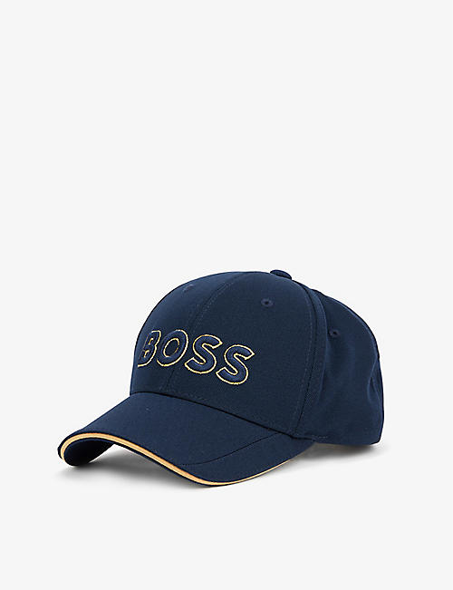 BOSS: Brand-embroidered stretch-woven cap