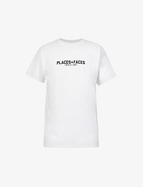 PLACES + FACES: 2013 brand-print cotton-jersey T-shirt