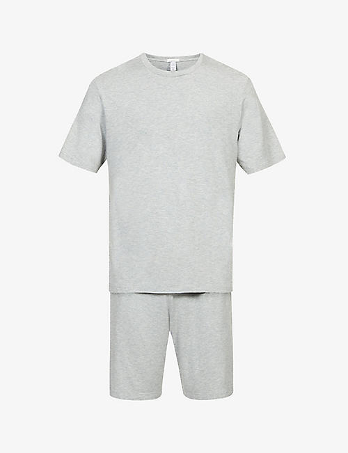 EBERJEY: Henry short-sleeved stretch-jersey pyjama set