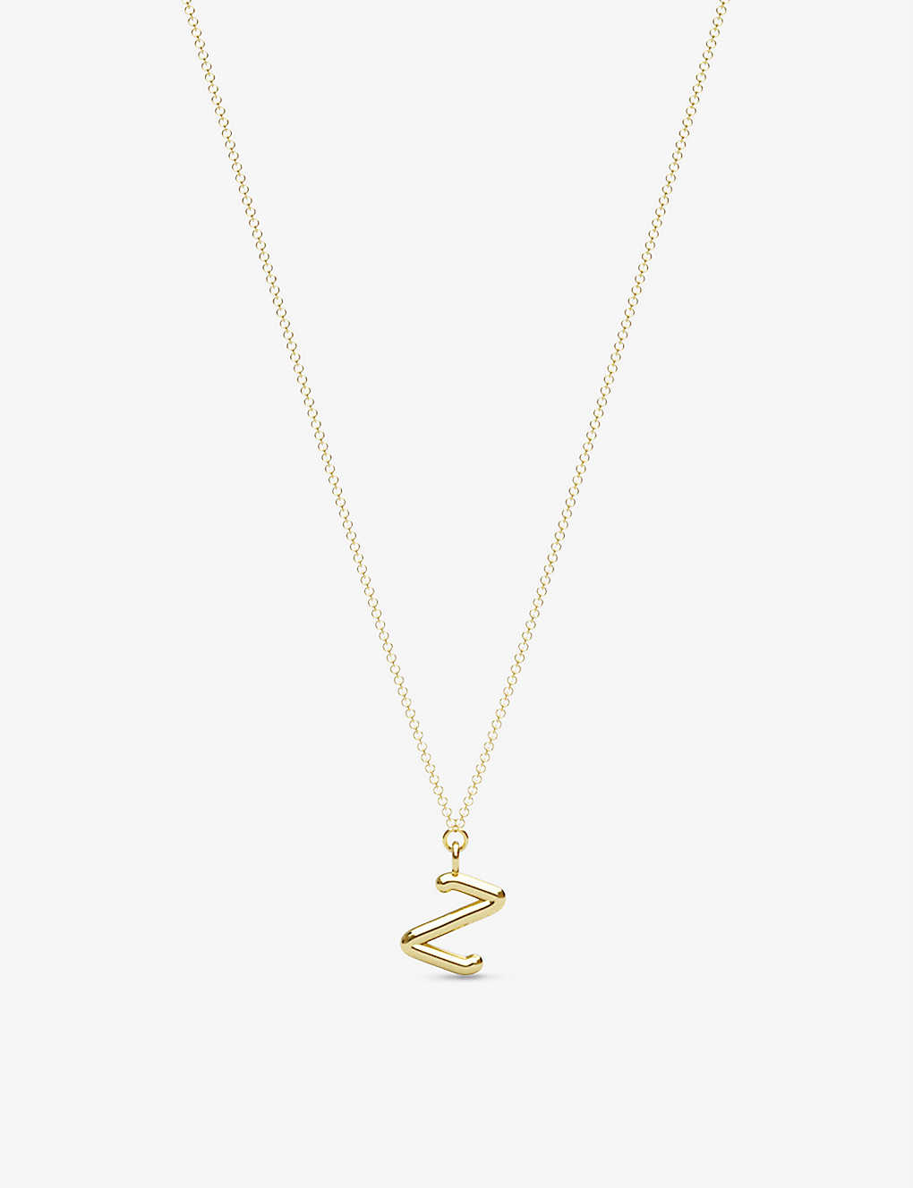 The Alkemistry Love Letter Z Initial 18ct Yellow-gold And 0.15ct Brilliant-cut Diamond Pendant Necklace In 18ct Yellow Gold