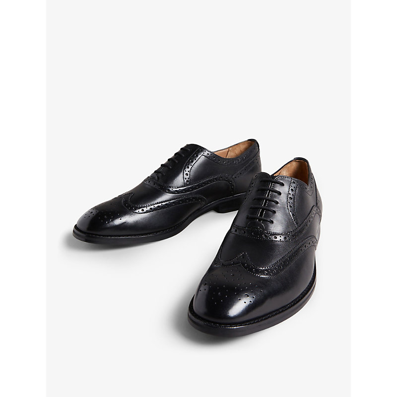 Shop Ted Baker Amaiss Lace-up Leather Brogues In Black