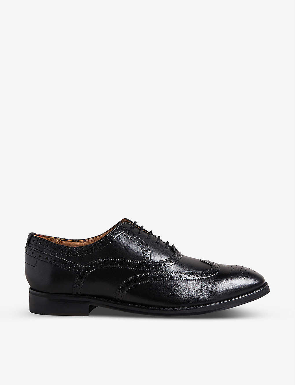 Shop Ted Baker Amaiss Lace-up Leather Brogues In Black