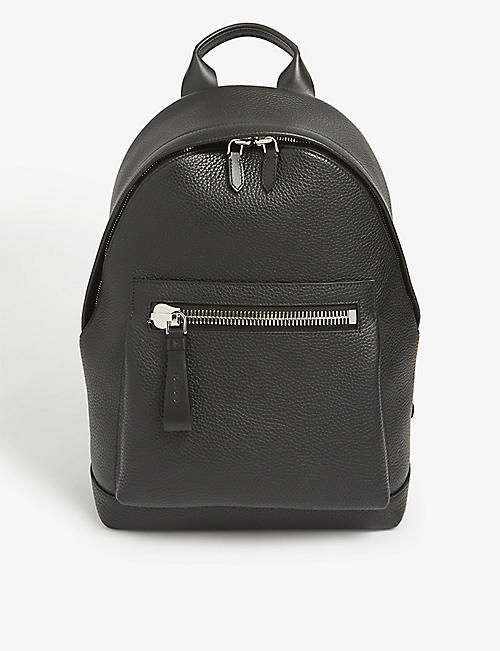 TOM FORD: Buckley branded-hardware leather backpack