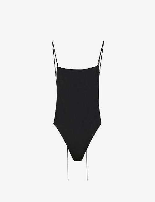 032C: Escapist drawstring-detail stretch-woven swimsuit