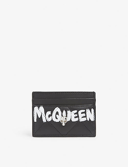 ALEXANDER MCQUEEN: Branded leather wallet
