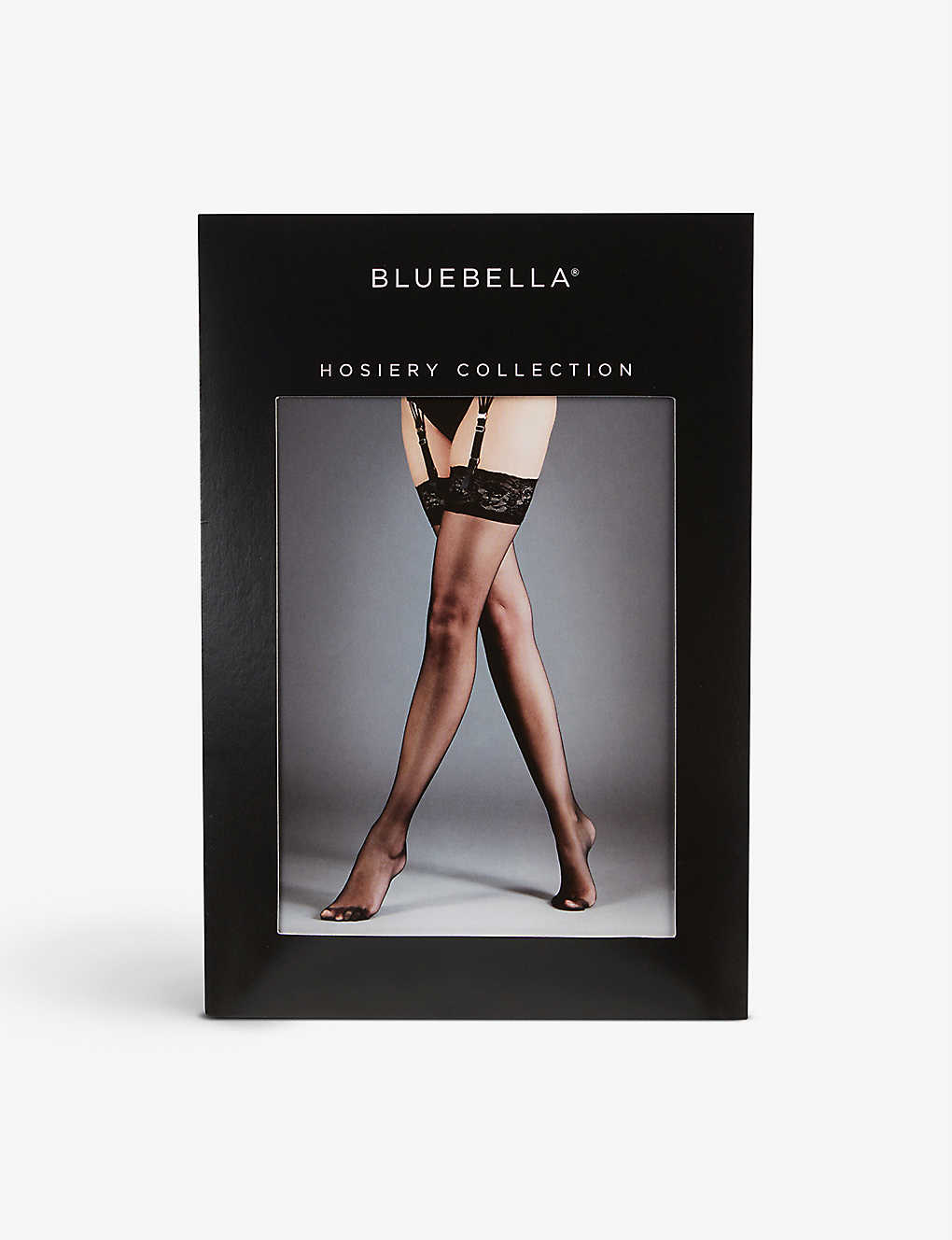 Bluebella Floral-lace Semi-sheer Stretch-woven Stockings In Black