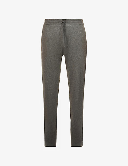 RALPH LAUREN PURPLE LABEL: Relaxed-fit tapered cotton-jersey jogging bottoms