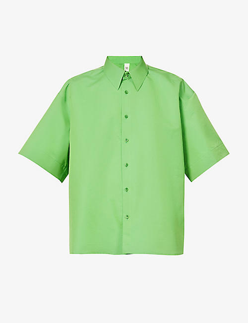 PETAR PETROV: Boxy cotton and silk-blend shirt