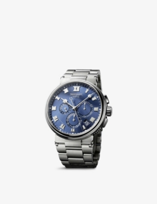 Shop Breguet Mens Titanium 5527ti/y1/tw0 Marine Chronograph Titanium Automatic Watch
